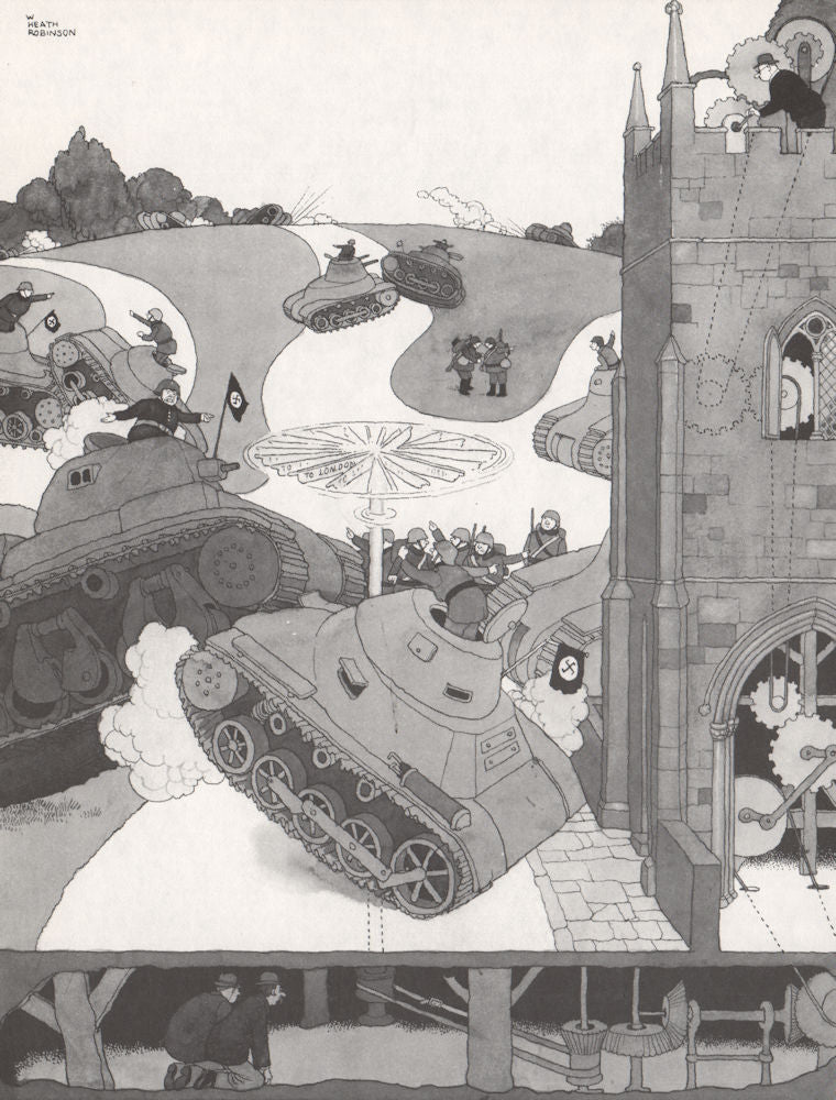 HEATH ROBINSON. Confusing the enemy's sense of direction . Second World War 1973